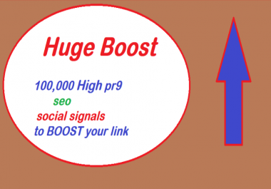 Make sure your website gets a boost with 100,000 SEO social signals bookmarks and high pr9 backlinks