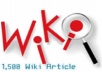 create 1,500 Wiki Backlinks for your website 