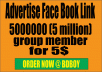 advertise your link to 5 million Facebook group members